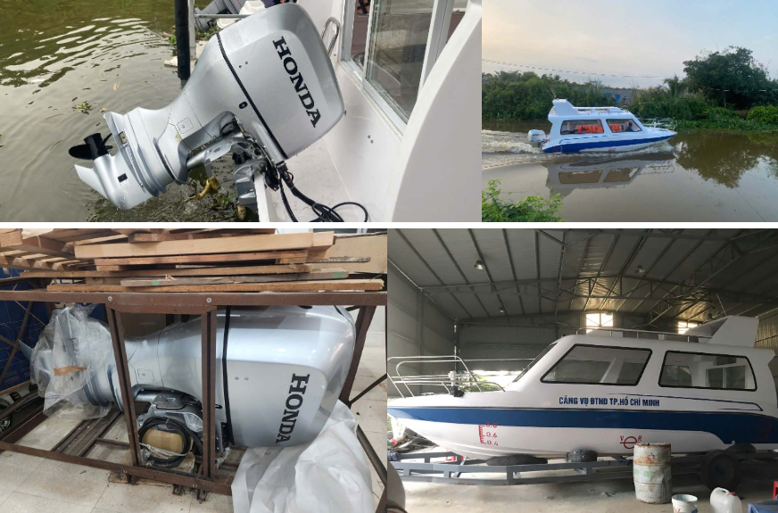 CUNG CAP CA NÔ VỎ COMPOSITE MÁY HONDA 200HP CHO CẢNG VỤ ÐUàNG THUỶ N®I ÐḷA TPHCM NĂM 2024