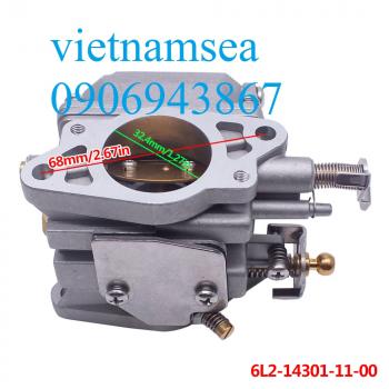 Bộ chế hòa khí 6L2-14301 cho Yamaha Outboard Motor 2T 2 xi lanh 20HP 25hp 25MLHU 6L2-14302-00 6L2-14301-00