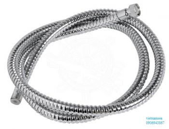 Polished stainless steel shower hose