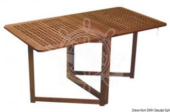 FOLDABLE TABLE WITH HINGED LEGS 