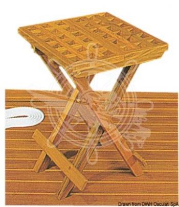 Foldable teak stool 