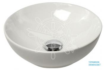 Hemispheric sinks made of white ceramic, for surface mounting