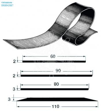 Strips for keel or sideways made of EPDM