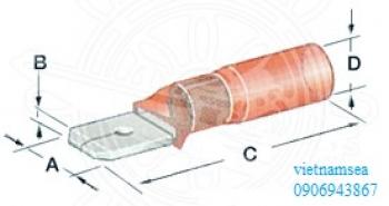 Faston terminals, pre-insulated watertight heat-shrinkable 6.3-mm size