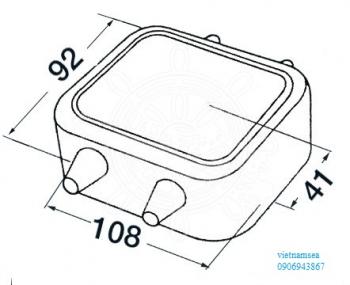 8 pole terminal board, 14A, 100% watertight