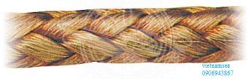 Flexible plait for ground cables, made of tin-plated copper