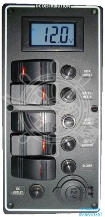 Electrical panel PCAL series with 9.32V digital voltmeter