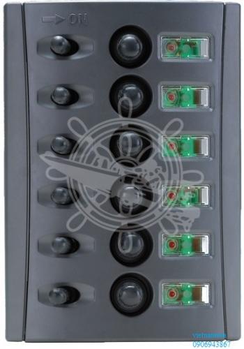 Electrical panels with automatic fuses and double LED.