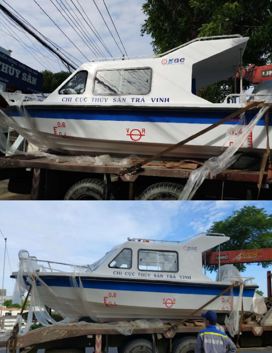 Ca nô kiểm tra thủy sản Trà Vinh