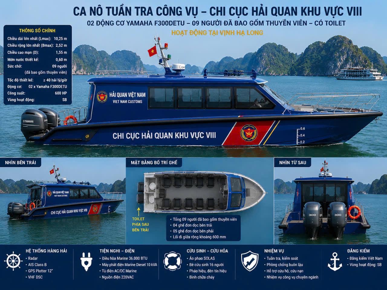 Quy trình đóng mới cano tuần tra công vụ cho Chi cục Hải quan khu vực VIII