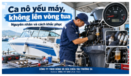 Sửa chữa ca nô bị yếu máy, không lên vòng tua – nguyên nhân và cách khắc phục